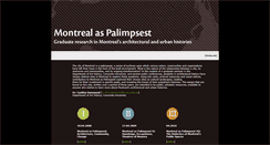 Desktop Screenshot of cityaspalimpsest.concordia.ca