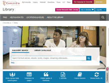 Tablet Screenshot of library.concordia.ca