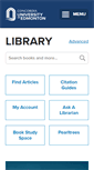 Mobile Screenshot of library.concordia.ab.ca