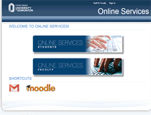 Tablet Screenshot of onlineservices.concordia.ab.ca