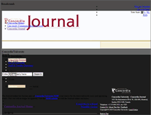 Tablet Screenshot of cjournal.concordia.ca