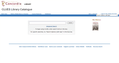 Desktop Screenshot of clues.concordia.ca